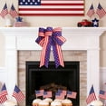 thumbnail image 6 of Junepar Red White Blue Patriotic Decorative Bow 250 Year Anniversary 4th of July Star Stripe Bow Patriotic Wreath Bow for Front Door Porch Wreath & Outdoor Decor, 6 of 6