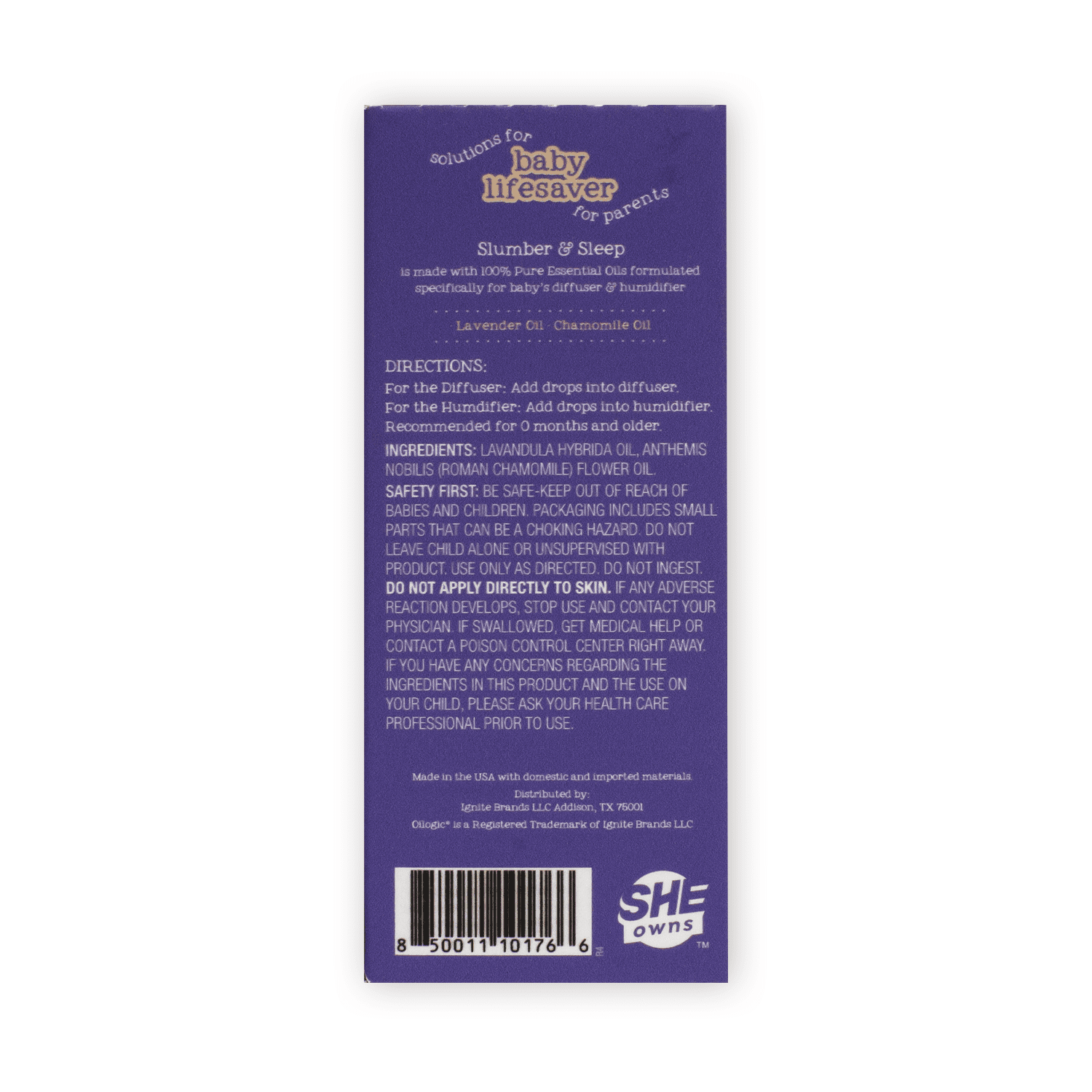 Oilogic Baby Slumber & Sleep Essential Oil Vapor Drops, Lavender 0.28 fl oz