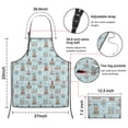 thumbnail image 3 of Blue Highland Cow Lighthouse Beach Pattern Apron-Garden Aprons for Women with Pockets-Cotton Linen Waterproof Kitchen Cooking Gardening Aprons Adjustable for Kitchen,Cooking,BBQ and Salon 33x27 Inch, 3 of 7