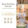 thumbnail image 3 of Warkul Baby Birthday Hat, with 1-6 Numbers, Crown Birthday Boys Girls, Children's Party Hats Photo Props, 3 of 5