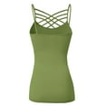 thumbnail image 3 of URBAN DAIZY Women's Seamless Triple Criss Cross Front Cami Top Lattice Strappy Tank Spaghetti Strap Camisole Undershirt A33_6660 Sage L/XL, 3 of 7
