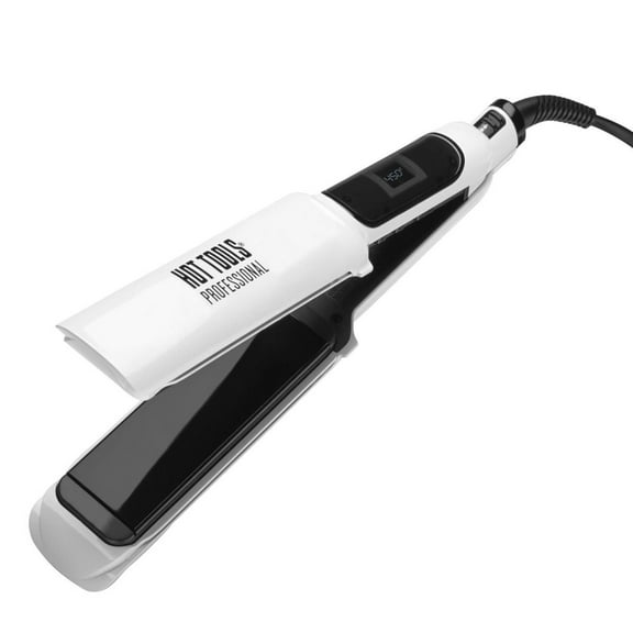 Hot Tools Pro Digital Salon Flat Iron - White - 1.5"