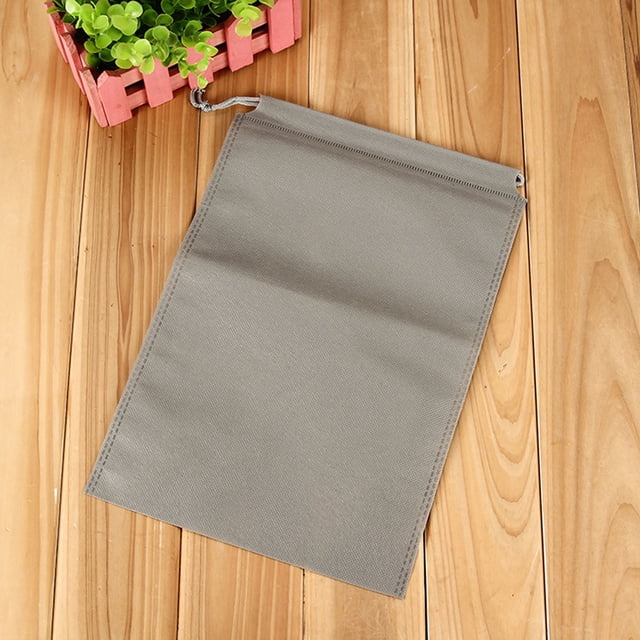 40Cm*30Cm Large Dust-Proof Non-Woven Drawstring Bag Gray Organizers and Storage, Medium Size Non Woven Storage Bag Large Capacity Foldable Classified Shoe, 1×Storage Bag, by Meiiso