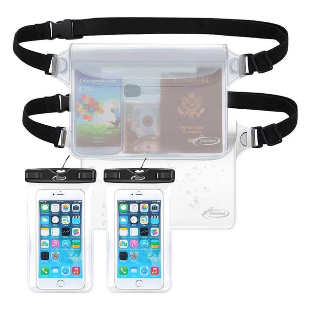 Juego de fundas impermeables para teléfono AirUntech, 2 fundas y 2 riñoneras