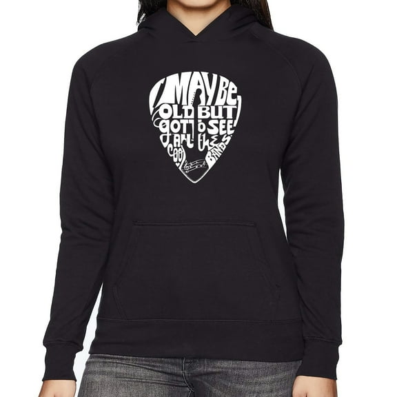 Women's Word Art Hooded Sweatshirt - Guitar Pick