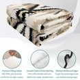 thumbnail image 4 of Twin Quilt Set 68''x86'', Boho Black Brown Lightweight Summer Bedspread Coverlet Set with 2 Pillow Shams, Southwestern Geometric Ethnic Retro Breathable All Season Quilt Bedding for Dorm/Bedroom, 4 of 9
