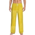thumbnail image 2 of Picia Yellow Glitter Mens Soft Woven Cotton Elastic Waistband Sleep Pajama Pant Lounge Sleep Pant With Pockets And Drawstring-XX-Large, 2 of 9