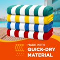 thumbnail image 4 of Kaufman - Toallas De Playa De Colores Brillantes | Toalla De Playa Grande De Gran Tamaño 100% Algodón | Toallas De Rayas Cabana Para Playa/Piscina/Jacuzzi | Juego De Toallas De Playa De Terciopelo Lig, 4 of 5