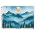 thumbnail image 2 of 4pcs Forest Tree Landscape Fog Mountain Moon Placemats Table Mats Durable Washable Rustic Linen Vintage Placemats for Home Dinner Party Camping Wedding Table Decoration 12 x 18 Inch, 2 of 6