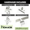 thumbnail image 3 of Homacer Brushed Nickel Double Track Z-Shape Bypass Sliding Barn Door Hardware Kit, for Two/Double Doors, 11ft Long Flat Track, Classic Design Roller, Heavy Duty, for Interior Use, 3 of 6