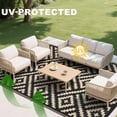 thumbnail image 7 of Outdoor Plastic Waterproof Rug 9'x 12' for Patio, Porch, Deck, Backyard, Balcony, Reversible, 7 of 7