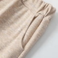 thumbnail image 5 of Girls Comfortable And Warm Simple Long Sleeved Hoodie Solid Color Pants Casual Two Piece Set 4-5 Years Khaki, 5 of 9