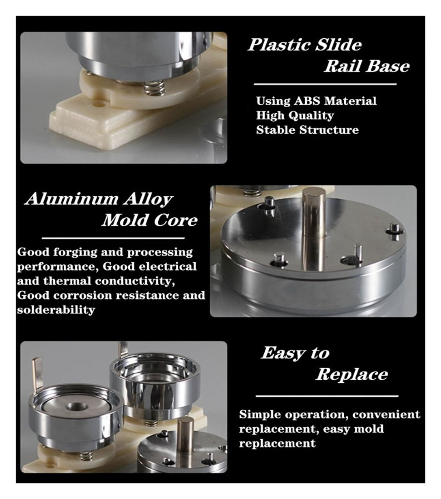 DIY Button Maker Parts Badges Mould For Button Badge Press Machine Mould 25/32/37/44/58/75MM