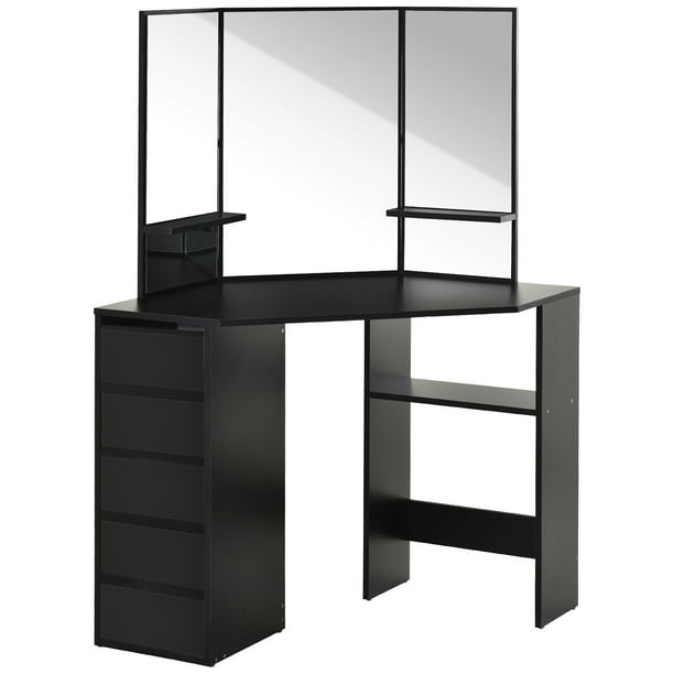 Corner mirrored shop dressing table