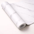 thumbnail image 5 of Dundee Deco Peel and Stick Faux Marble Wallpaper Roll, 24" x 9', White, Grey Veins, 5 of 8