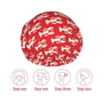 thumbnail image 5 of Kdxio Retro Lobsters Print Shower Cap for Women,Elastic and Reusable,Double Waterproof Layers Bathing Hat, 5 of 6