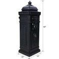 thumbnail image 6 of BARONAGE Large-Capacity Mailbox for Residential Use, Vintage Style Floor Letter Box，Garden Floor Safety Mailbox, Outdoor Rainproof Postbox Statue, Black, 6 of 7