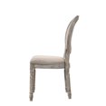 thumbnail image 4 of Faustine Tan Fabric & Salvaged Light Oak Finish Side Chair (Set of 2), 4 of 8