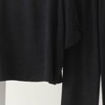 thumbnail image 5 of Sakmal Soft Women Pajama Sets 2pc Black Lounge Long Sleeve Top and Pants Round Neck Loose Fit with Pockets Comfy Sleepwear for Women 3XL-5XL, 5 of 5