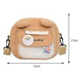 thumbnail image 2 of Bolso Bandolera Bolsa bandolera de felpa pequeño con orejas de dibujos animados lindo con alfiler para vacaciones de fin de semana Likrtyny Para Estrenar, 2 of 6