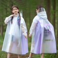 thumbnail image 4 of LIZENG Reusable Rain Jacket for Girls Waterproof Long Sleeve Rain Coat Poncho with Hood Kids Lightweight Long Sleeve Raincoat, 4 of 4