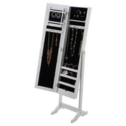 Full Length Mirror Jewelry Boxes - Costway Mirrored Jewelry Cabinet Armoire Mirror Organizer Storage Box Ring  w/ Stand