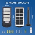 thumbnail image 2 of Luz Solar, Lampara Solar Exterior, 400W L&aacute;mparas Solares Exterior, IP66 Impermeable, 192 LED Potente Luces Solar con Control Remoto y Sensor de Movimiento, Adecuada para Entrada, Garaje, Ja, 2 of 7