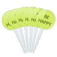 thumbnail image 1 of Be Happy Inspirational Cupcake Picks Toppers - Set of 6, 1 of 1