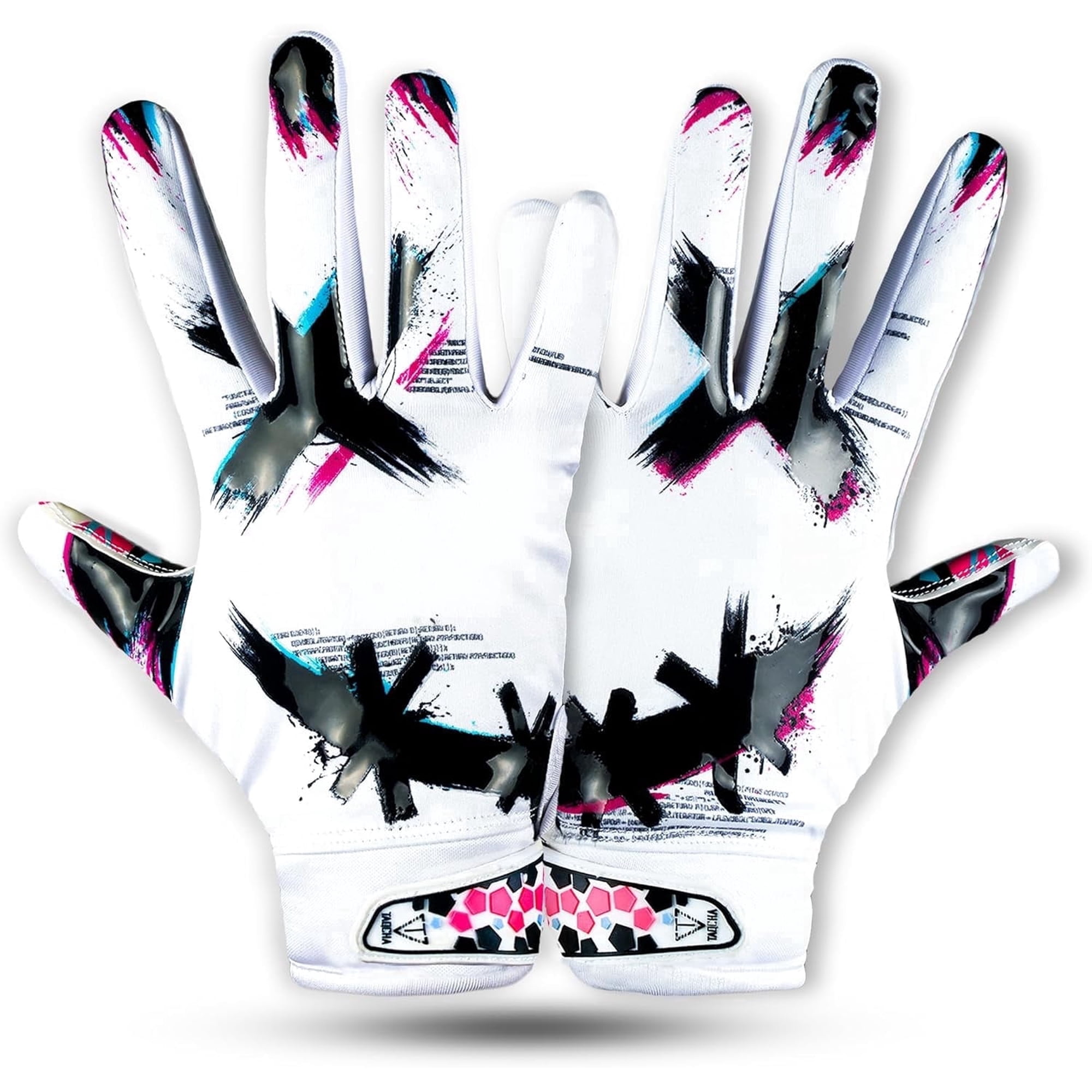 Lupine Cross Eyes Football Receiver Gloves Sticky Grip Adult - Medium