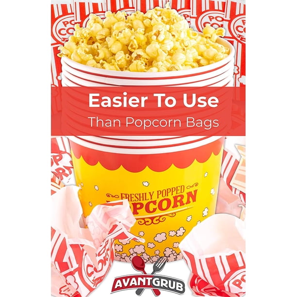 Premium Leak-Free 85 Oz Disposable Popcorn Tub 100pk By Avant Grub