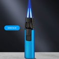 thumbnail image 1 of DEELLEEO Briquet Torche Coupe-Vent Flamme Bleue Butane avec Réglages de Flamme Réglables Corps en Alliage Rechargeable Isolation Thermique en Céramique & Verrouillage au Feu 1300°C Température Max Compact 96x23x17mm, 1 of 2