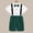 w93# Green67, variant on Wuxian Baby Boys Formal Outfits Suits Short Sleeve Solid Color Button Down Stand Collar Soft Shirt And Suspender Shorts Stretchy Pinafore Overalls Stylish Gentleman Clothes Sets,Black,2-3 Years