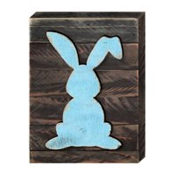 Designocracy 981343-08 Vintage Rabbit Art on Board Wall Decor
