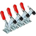 thumbnail image 3 of 4pcs Hand Tool 201B Toggle Clamp 198Lbs Antislip Red Horizontal Clamp 201-B Quick Release Tool, 3 of 7