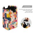 thumbnail image 3 of Yayeee Freestanding Laundry Hamper with Handle Collapsible Large Storage Basket for Clothes, Art Geometric, 3 of 7