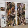 thumbnail image 3 of Retro Fishing Curtains Vintage Rustic Cabin Forest Nature Art Fisherman Blackout Window Treatment for Bedroom Living Room Decor Window Drapes 84" W X 84" L, 3 of 6