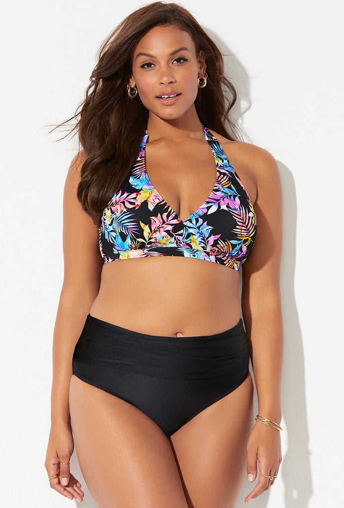 plus size halter bikini