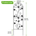 thumbnail image 5 of Urban Deco Trellis for Climbing Plants Outdoor 64"x17" Garden Trellis, Plant Trellis for Climbing Rose Vegetable Flower, Lawn, Backyard, Black Metal Trellis – Pack of 2, 5 of 8