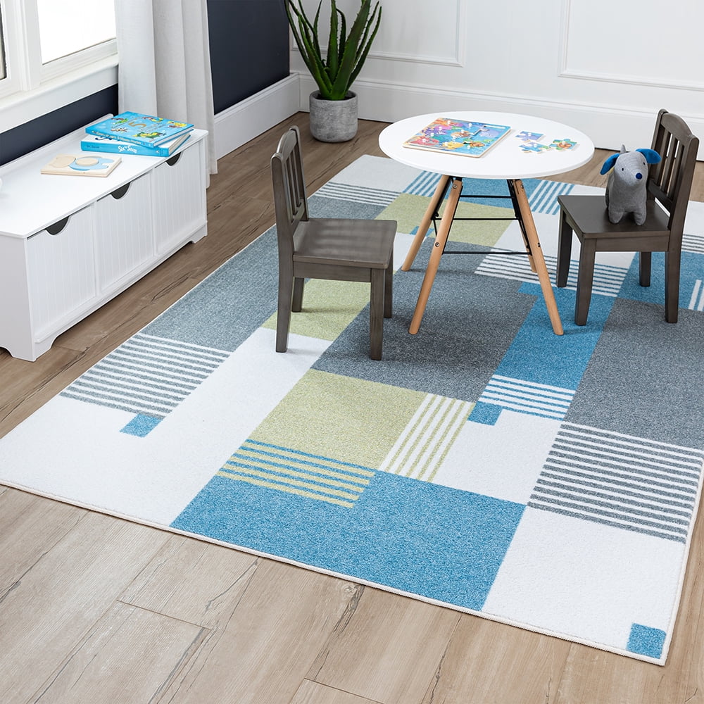 Mohawk Home Alliance Indoor Geometric Area Rug, Denim, 6' x 9'
