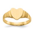 thumbnail image 1 of 14k Yellow Gold Baby Heart Signet Ring, 1 of 9
