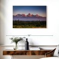 thumbnail image 3 of Elephant Stock Grand Teton Mist Wall Art - Horizontal Canvas Wall Art - Living Room Wall Decor - Nature Canvas - Green And Purple Decor - 36" x 24", 3 of 8