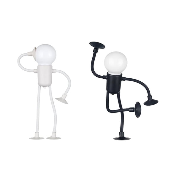 TOP! Changeable Shape Funny Sportsman Night Light,DIY Lights for Adults Room,for Bedroom Decorations Black White
