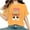 Orange, variant on Lumivie Cute Tops For Women Summer Graphic Tshirts Shirts For Women Plus Size Blouses For Women Plus Size V Neck T Shirts For Women Cotton With Pocket