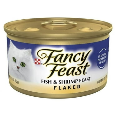 Purina Fancy Feast Wet Cat Food Fish and Shrimp Feast Flaked, 3 oz Can