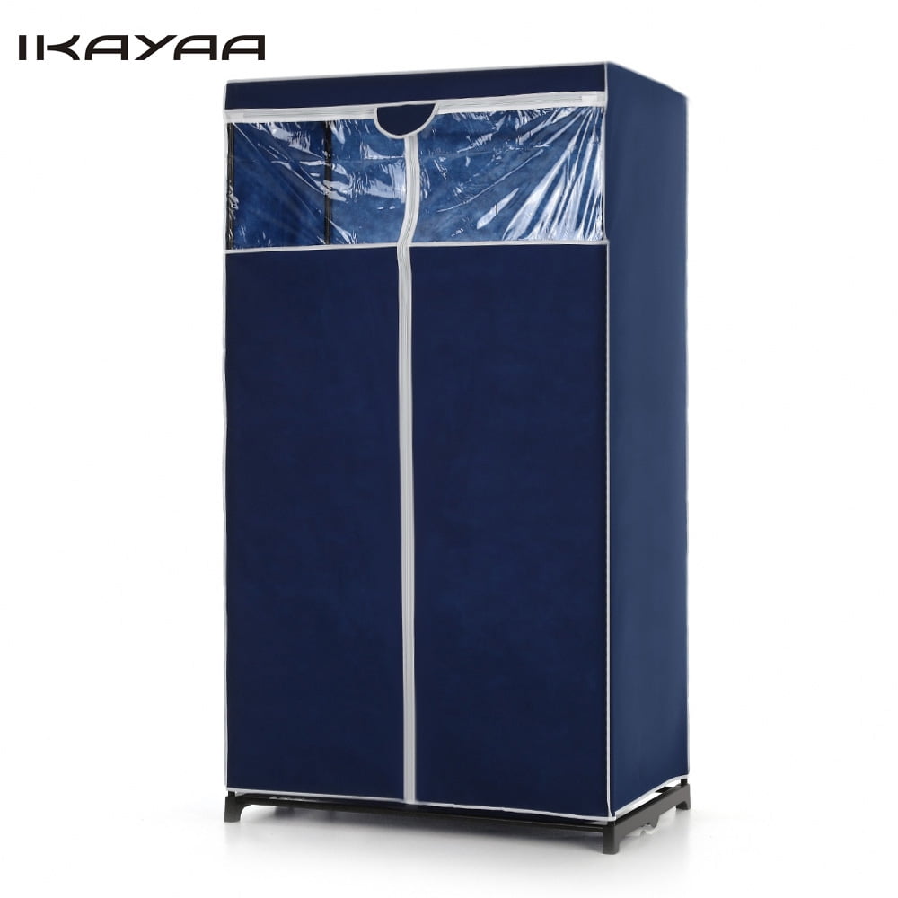 Ikayaa Classic Zip up Fabric Closet Clothes Wardrobe Cabinet Clothing ...