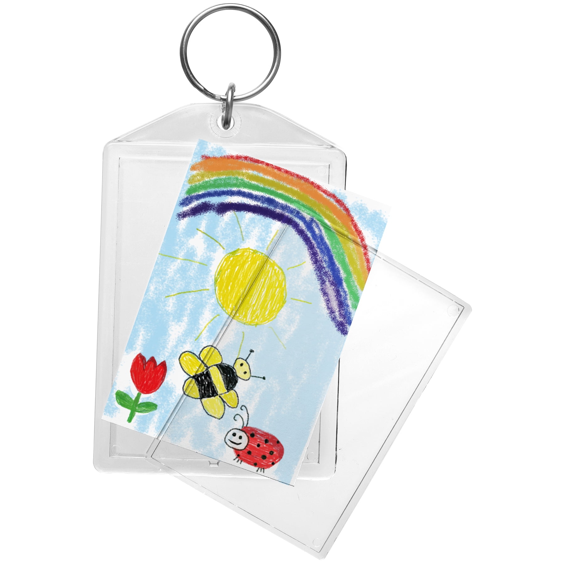Snapins 2" x 3" Clear Acrylic Photo Keychains - Pack of 36