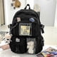 thumbnail image 2 of Kawaii Backpack with Kawaii Pin and Accessories Backpack Cute Aesthetic Backpack Cute Kawaii Backpack for School(black), 2 of 5