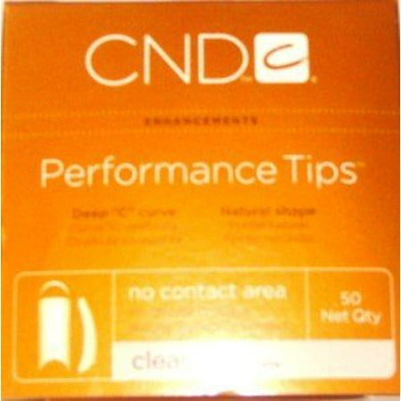 CND Performance Nail Tips 50-Count  Clear Size 8