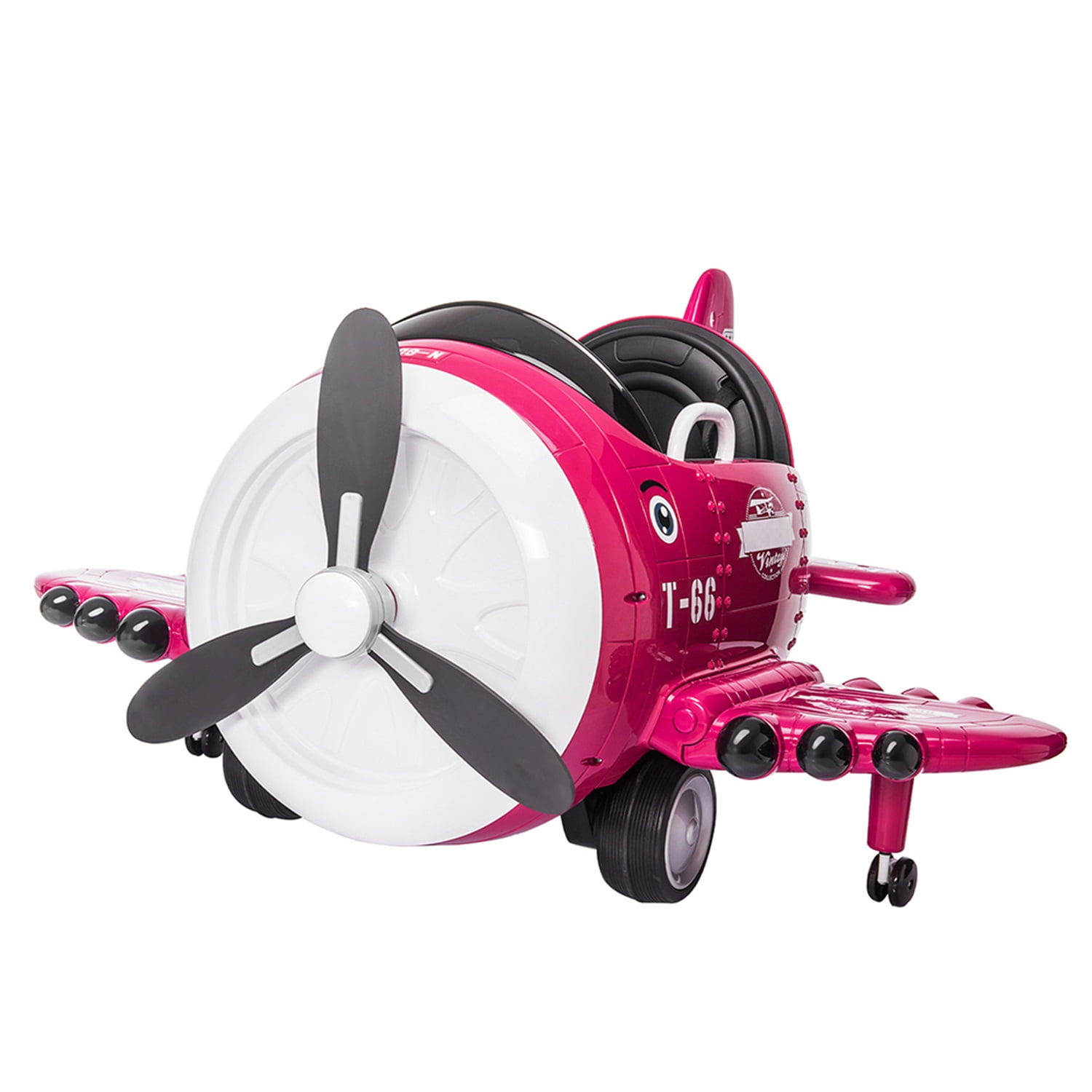 CIPACHO 12V Children's Electric Ride On Airplane, Car for Kids Vehicle with Bombing Sound, Joysticks Operation, FM Radio, Remote Control, Best Gift for Aged 3-8, Pink CIPACHO 12V Children's Electric Ride On Airplane, Car for Kids Vehicle with Bombing Sound, Joysticks Operation, FM Radio, Remote Control, Best Gift for Aged 3-8, Pink