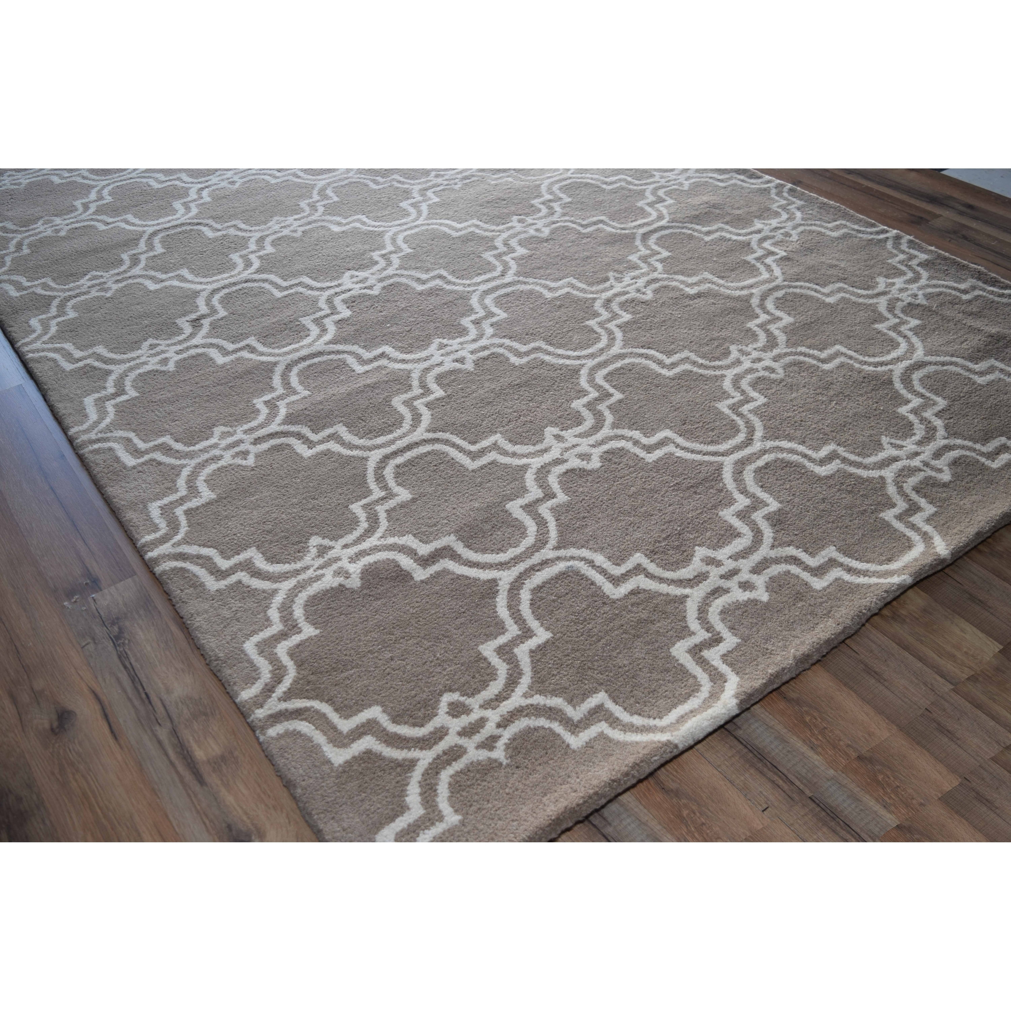 Rugs America Delano Collection Clover Tan DL100 Contemporary Geometric Area Rug 8' x 10'
